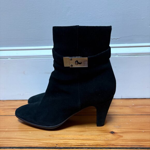 Aquatalia suede heeled ankle boots size 8 - Picture 3 of 5